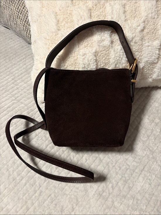 Madewell Handbags - Madewell Dark Brown Suede Crossbody Bag